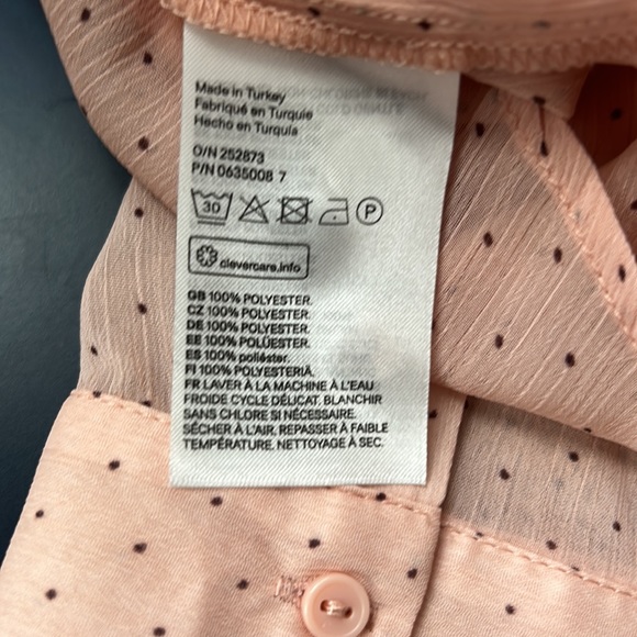 STUNNING H&M LIGHT PINK BLOUSE WITH TINY DOTS ALL OVER BNWT SIZE 10 - Picture 16 of 16